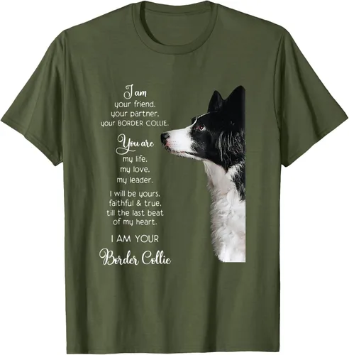 Vista 41 de Funny I Am Your Friend Your Partner Your Border Collie - Camiseta de regalo, Negro, S
