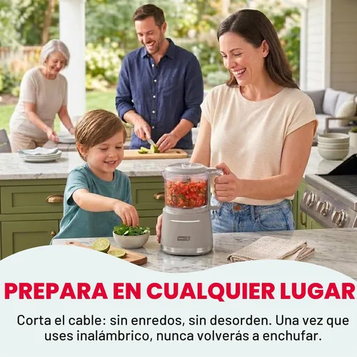 Vista 3 de Dash Licuadora personal inalámbrica, botella de 17 onzas, gris francés
