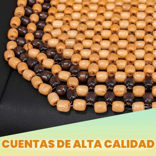 Vista 6 de VaygWay Cojín de Asiento Cómodo con Cuentas de Madera – Cubierta de Asiento de Automóvil Cómoda con Cuentas de Madera – Cubierta Fresca de Masaje