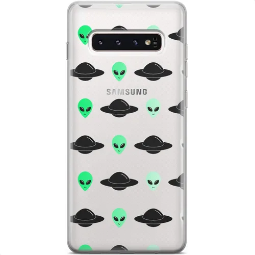 Vista 11 de Mertak Funda compatible con Samsung Galaxy A73 A72 5G A71 A70 A53 A52 A32 A50 A21s Spaceship UFO protectora ligera diseño de espacio alienígena