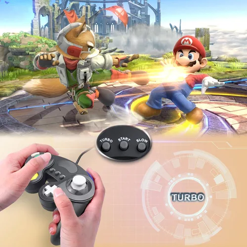 Vista 3 de XIKAYADA Gamecube Controller, Upgraded TURBO & HD Vibration Function, Wired Game Controller for Wii & GC, Double Color Design Style Classical