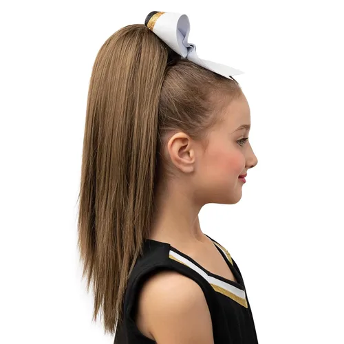 Vista 7 de Girly Curls Coleta Recta de Animadora Postizo 16" (Angel)