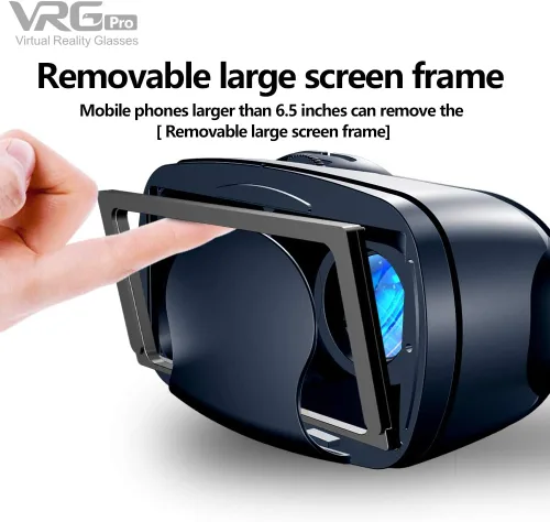 Vista 2 de VR Headset with Controller VR Glasses Compatible with 50-70inches iPhone Android 3D HD Virtual Reality Headset with Anti-Blue Light Eye Protected