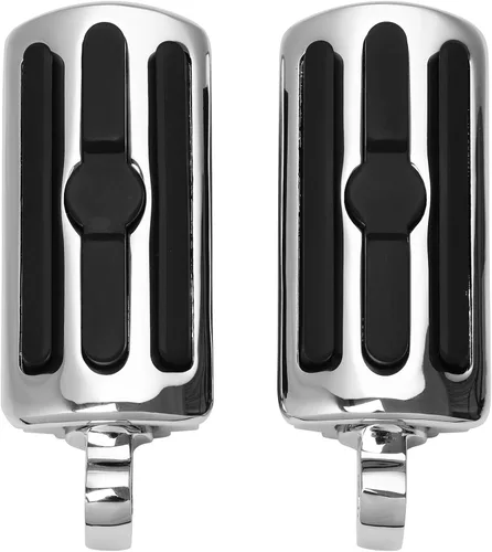 Vista 16 de TCMT 10 mm Estribos para motocicletas Compatibles con Harley Street Glide Road King Montura macho (Estribos estilo A, negro)