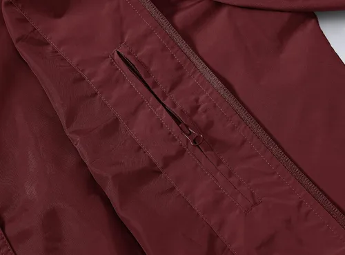 Vista 6 de BASUDAM Chaqueta rompevientos para hombre ligera resistente al agua con cremallera completa casual ajuste delgado