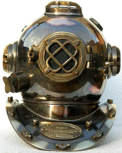 Vista 5 de Casco de buceo de latón decorativo Mark V Scuba Marine