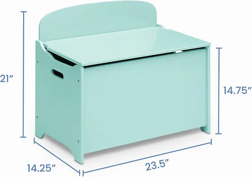 Vista 5 de Delta Children MySize Deluxe - Caja de juguetes, color menta