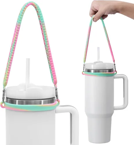 Vista 10 de Asa de Botella de Agua, Correa de Botella de Agua de Silicona, Portabotellas, Soporte con Correa, Se Ajusta a la Mayoría de Botellas de 8-40oz
