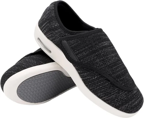 Vista 6 de Zapatos para diabéticos, ligeros y anchos para caminar, con cierres ajustables para edema diabético, fascitis plantar, juanetes, artritis, pies