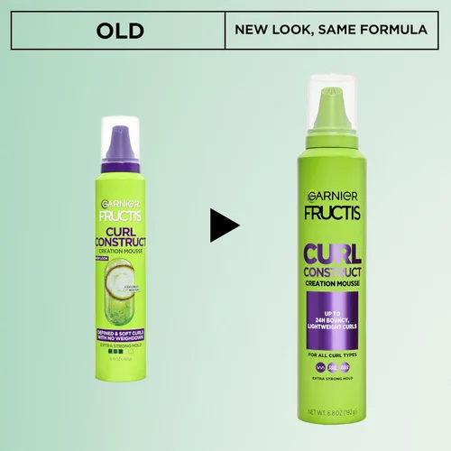 Vista 2 de Garnier Fructis - Espuma moldeadora para construir rizos estilizados, 6.8 onzas (El embalaje puede variar)