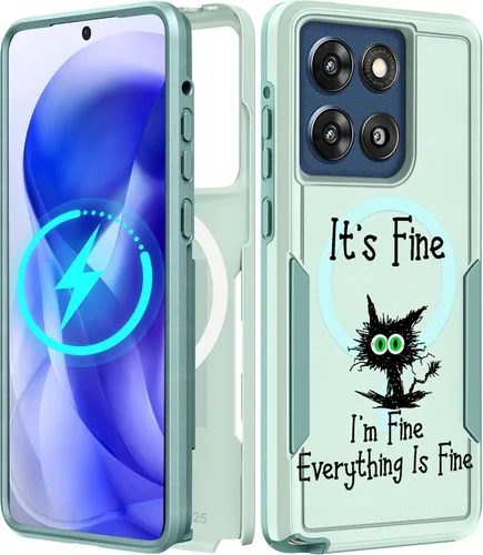 Vista 153 de Funda para Moto G 5G 2024 – Compatible con MagSafe para mujeres y niñas, bonita funda protectora magnética para teléfono, diseño femenino Kawaii