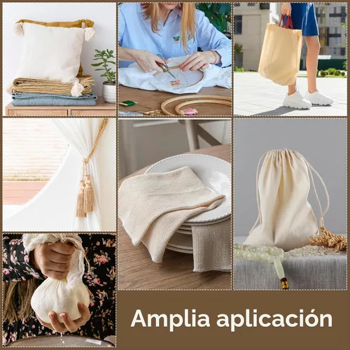 Vista 6 de The Yard Fabrics - Tela de muselina de algodón natural sin blanquear, tela de algodón de muselina para coser ropa, tela de tela, rollo