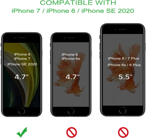 Vista 2 de GUAGUA Funda compatible con iPhone SE 2022/2020, iPhone 8, iPhone 7, 4.7 pulgadas, silicona líquida, gel suave, forro de microfibra delgada, cojín