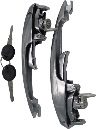 Vista 2 de Juego de manillas de puerta cromadas 113898205M para VW Beetle 1968-1977 para VW Super Beetle 1971-1979