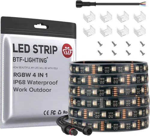 Vista 42 de BTF-LIGHTING RGBW LED Strip Cool White 16.4ft 60LED DC12V UL Listed IP30 RGB+blanco frío