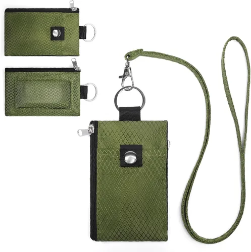 Vista 20 de SENDEFN Cartera delgada de piel con bloqueo RFID para tarjetas de crédito con bolsillo con cremallera