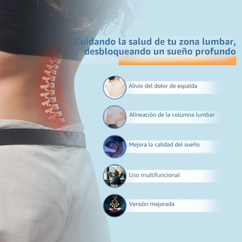 Vista 5 de Almohada de apoyo lumbar para aliviar el dolor de espalda: almohada de espalda baja para dormir - Almohada de cintura de espuma viscoelástica