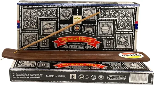 Vista 4 de Govinda Bangalore (BNG) Super Hit - Varillas de incienso y soporte para incienso (7.05 oz)