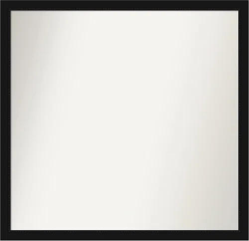 Vista 167 de Amanti Art Espejo de baño negro para sobre fregadero, 22 x 22 pulgadas, espejo de tocador cuadrado estrecho negro Avon, marco de madera casual