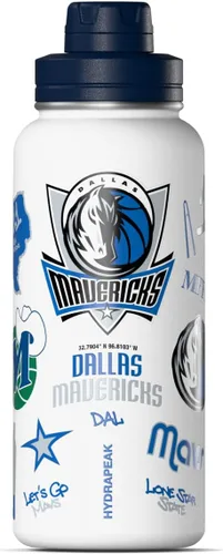 Vista 15 de Hydrapeak Botella de agua aislada de 32 onzas con licencia oficial de la NBA Boston Celtics, celebrando la ciudad de Boston, tapa de popote y asa