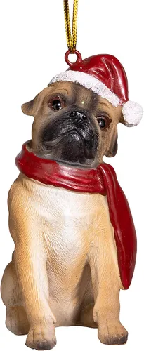Vista 25 de Design Toscano - Figura de perro para decoración navideña.