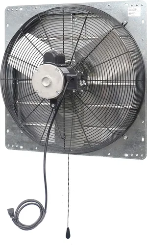Vista 4 de iLIVING ILG8SF24V-T ventilador de obturador de 24 pulgadas para ático, garaje, cultivo, ventilación con termostato de 2 velocidades, cable de 6 pies