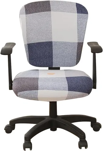 Vista 33 de Jinzio Funda para silla de oficina de computadora, tela protectora dividida y elástica, de poliéster, universal, para escritorio, para silla
