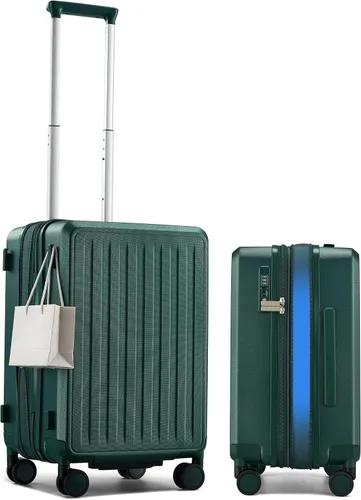 Vista 22 de MILADA Maleta rígida expandible para equipaje, Plateado (Arctic Silver)