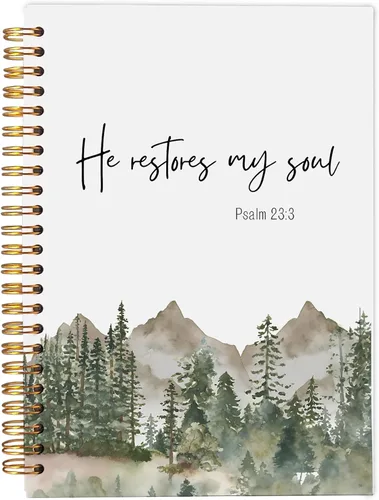 Vista 43 de Faith Can Move Mountains - Cuaderno cristiano - Regalos cristianos inspiradores para mujeres, cuadernos de diario bíblico para tomar notas, cuaderno
