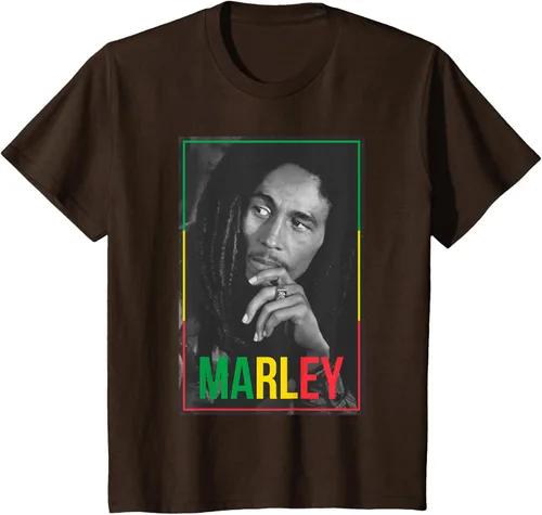 Vista 49 de Camiseta blanca oficial de Bob Marley Photo S Negro