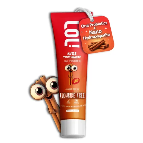Vista 12 de LOL - Pasta de dientes para niños, sin flúor, pasta de dientes nano hidroxiapatita, probióticos, pasta dental de xilitol para niños
