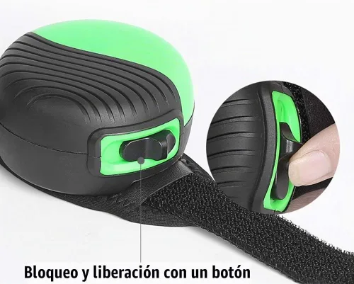 Vista 3 de Correa retráctil para perro manos libres, correa de muñeca resistente de 360° sin enredos con cable fuerte de 8.2 pies y cinta de nailon