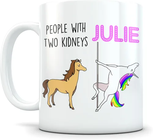 Vista 2 de Taza de café de regalo para cirugía renal, recuperación de nefrectomía, «Get Well Soon» para donantes de mujeres, taza personalizada de 11 onzas