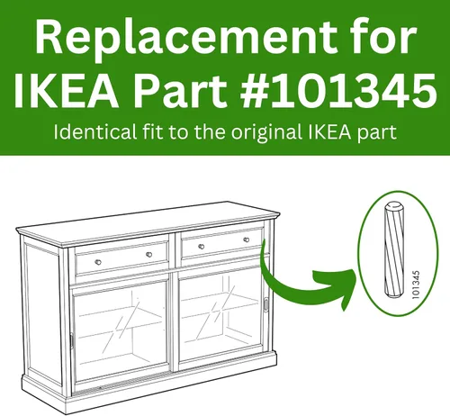 Vista 2 de Spare Hardware Parts Repuesto para pasador estriado de madera IKEA (101345), paquete de 24
