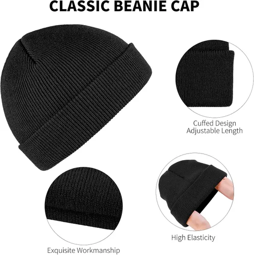 Vista 3 de Cooraby Gorro de invierno cálido gorro de punto suave para hombres o mujeres