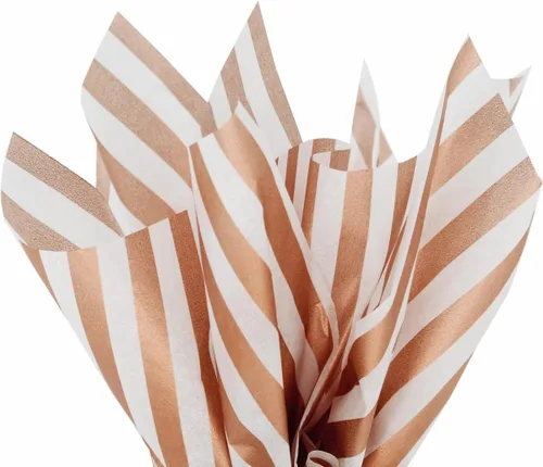 Vista 13 de PMLAND Papel de seda de alta calidad para envolver regalos, color negro metálico dorado con rayas zigzag, 20 x 14 pulgadas, 60 hojas