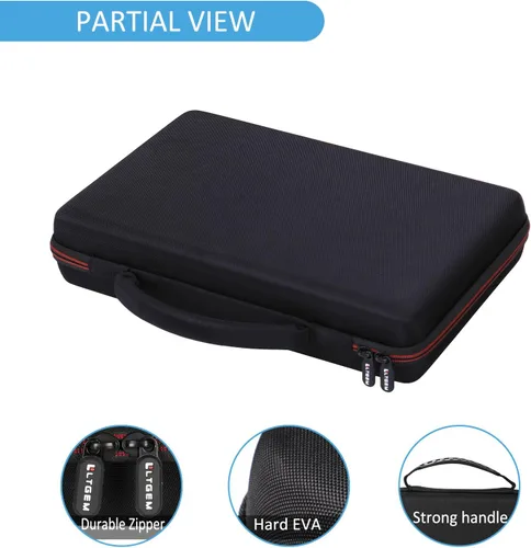Vista 3 de LTGEM - Funda rígida de EVA para Novation Launchkey Mini teclado USB de 25 notas controlador MK2 - Bolsa protectora de viaje para almacenamiento