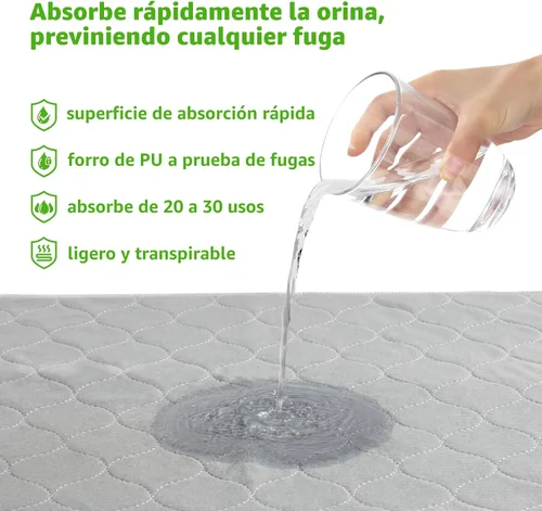 Vista 5 de Parche grande de hierba para perros, cajas de arena para perros, césped artificial para entrenamiento de mascotas, almohadilla lavable para orina