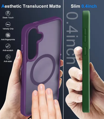 Vista 7 de Funda magnética avanzada para Samsung Galaxy S22 Plus delgada protectora [probada contra caídas de grado militar y compatible con MagSafe] funda