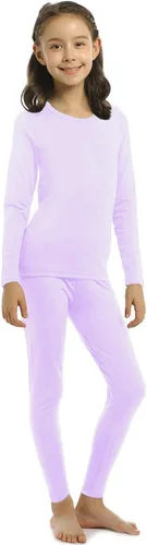 Vista 15 de ViCherub - Conjunto de ropa interior térmica para niñas con forro polar, calzoncillos largos, capa base, parte superior e inferior para invierno