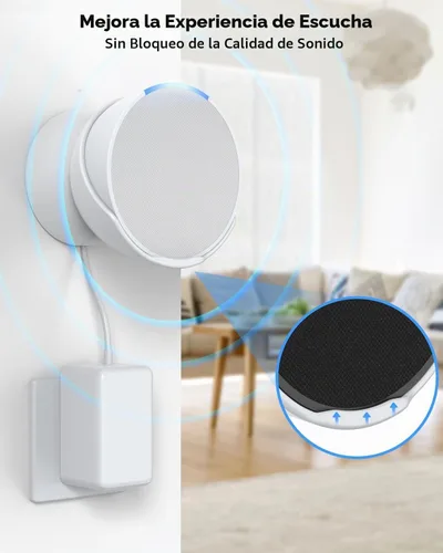 Vista 2 de Maxonar Soporte de pared Pop para altavoces inteligentes compatible con Echo Pop, accesorios para altavoces Google Nest, ahorra espacio, gestión