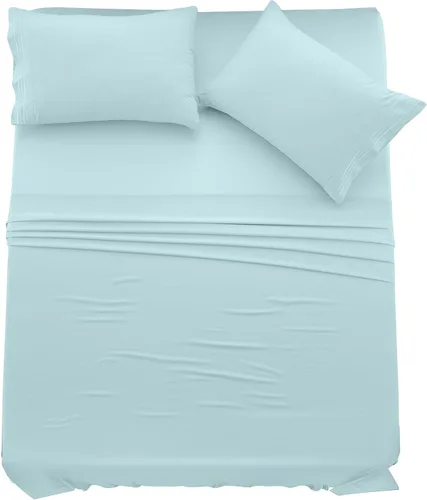 Vista 67 de LUX Décor Juego de Sábanas Twin – 4 Piezas de Sábanas de Cama de Microfibra Ultra-Suave con Sábana Encimera, Sábana Bajera con Bolsillo Profundo