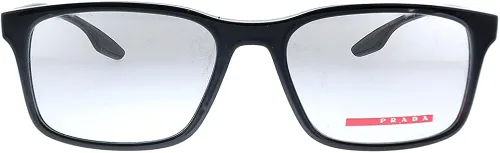 Vista 2 de Prada Linea Rossa Lifestyle PS 01LV 1AB1O1 - Lentes rectangulares de plástico negro de 2.047in