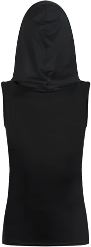 Vista 3 de Ainuno Disfraz de esqueleto para mujer, sudadera sin mangas con capucha de esqueleto divertida para Halloween, camiseta con capucha y máscara