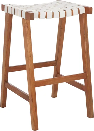 Vista 9 de Safavieh Home Collection Abreu - Taburete rectangular de madera maciza de 30 pulgadas (totalmente montado)