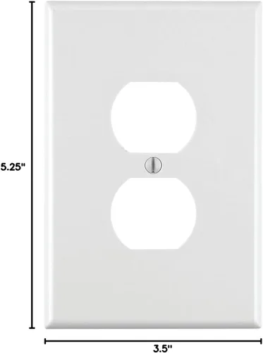 Vista 3 de Tapa para tomacorriente de pared, tamaño extragrande, plástico., 88103, 120 volts