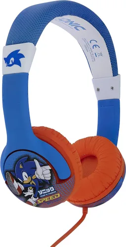 Vista 3 de OTL Technologies SH0911 Auriculares con cable para niños - Sonic The Hedgehog Kids Blue