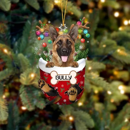 Vista 230 de IZI POD Affenpinscher Adorno de Navidad personalizado para perro, adorno de bolsillo de nieve para perro para árbol de Navidad, adorno acrílico
