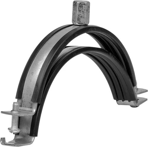 Vista 15 de Colgador de tubo galvanizado de 3 pulgadas con goma - Abrazadera de montaje de conducto - Soportes de tubo de PVC - Abrazaderas de tubo de metal