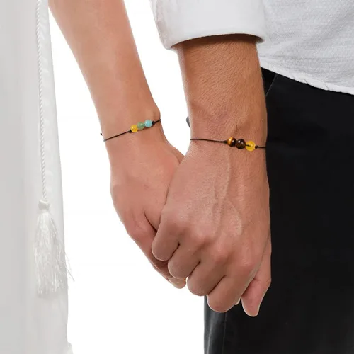 Vista 4 de VLINRAS Pulseras del zodiaco para mujeres y hombres, pulseras de horóscopo de piedra natural de 0.236 pulgadas, piedras preciosas curativas